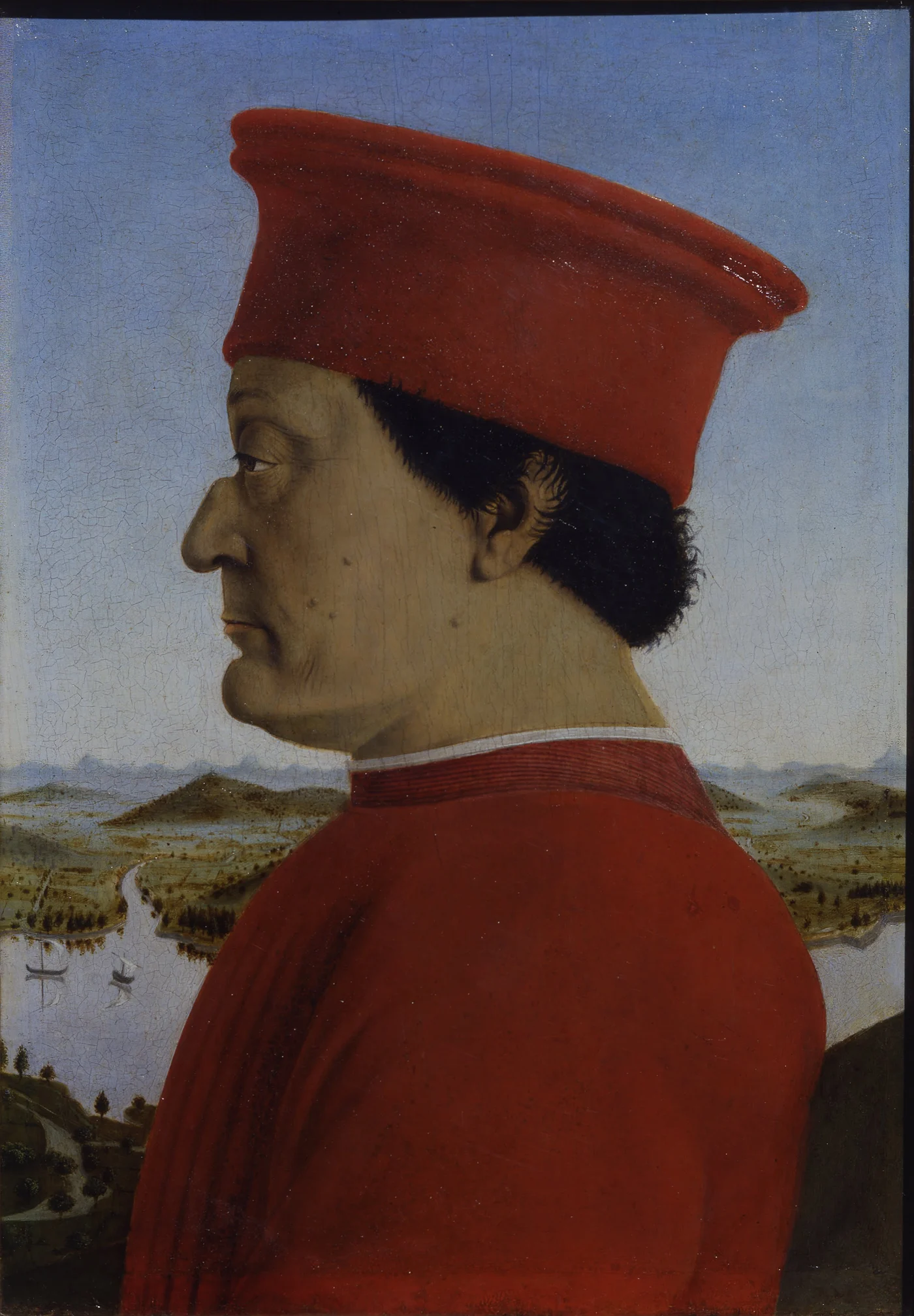 Piero della Francesca, Federico da Montefeltro, c. 1473-1475, Galleria degli Uffizi (public domain)